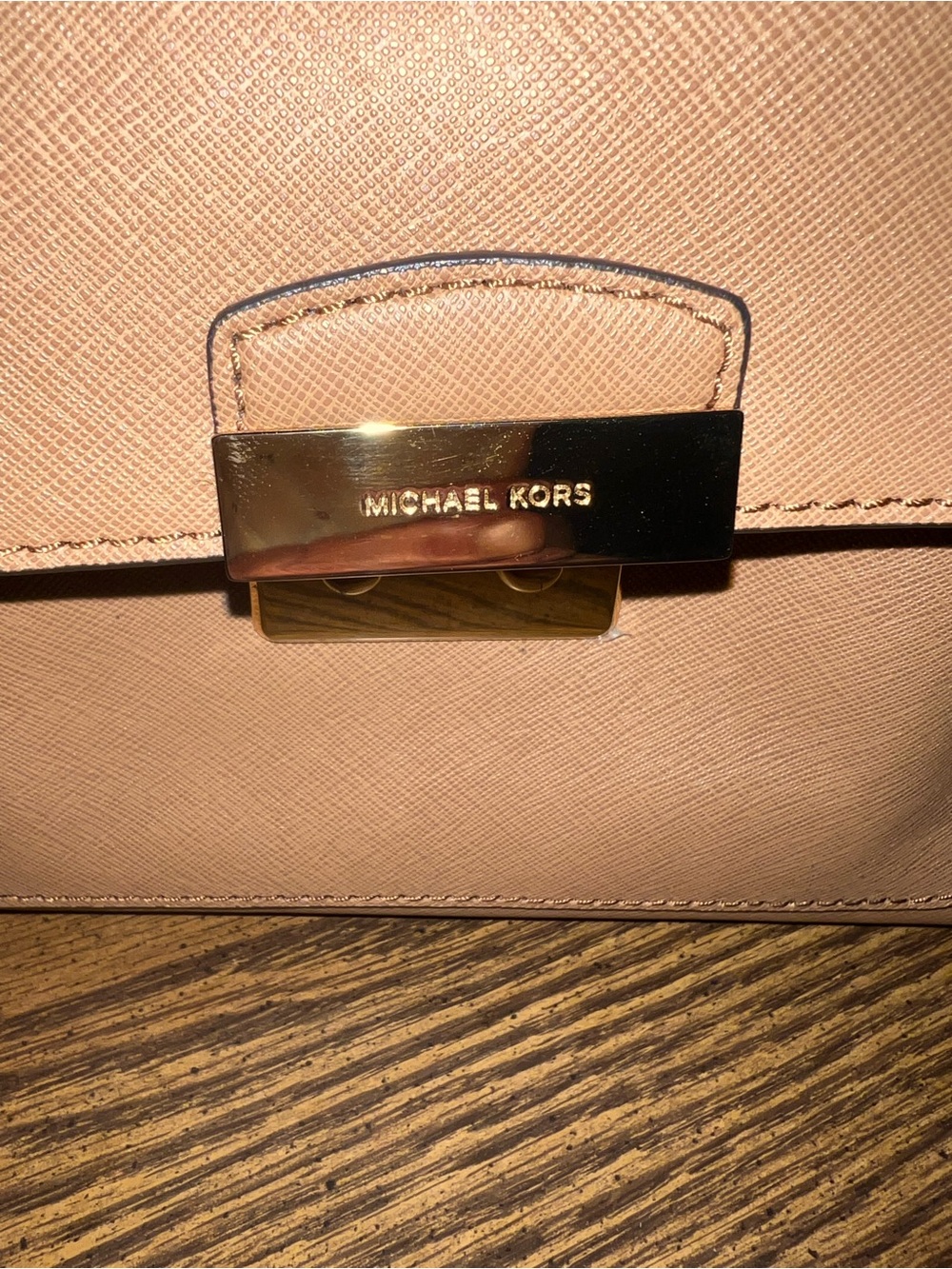 Michael Kors Cognac Leather Top-Handle Satchel with Front Lock - Picture 11 of 11